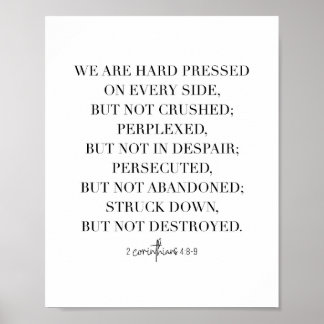2 Corinthians 4:8-9 Poster