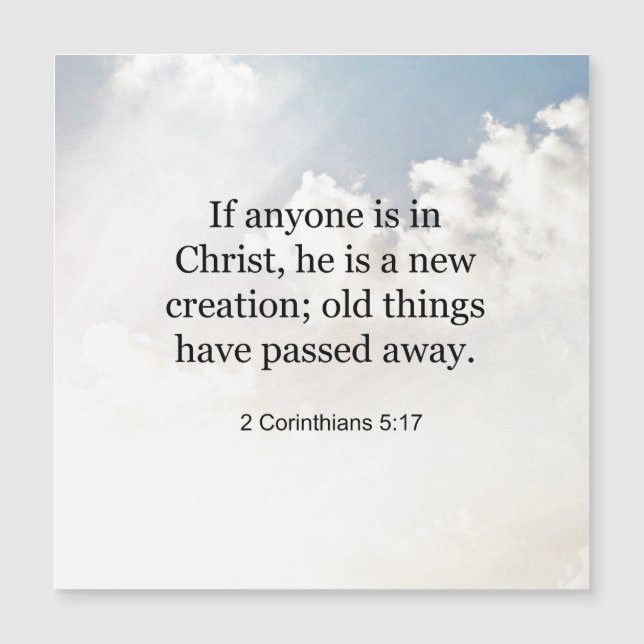2 Corinthians 5:17, Bible verse, (Front)