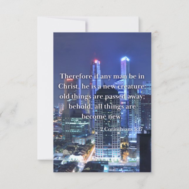 2 Corinthians 5:17 Bible Verse Pic Flat Greeting Card (Front)