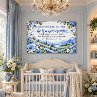 2 Corinthians 5:17 Boys Canvas Art