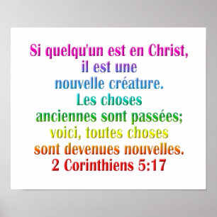 2 Corinthians 5:17 French Poster