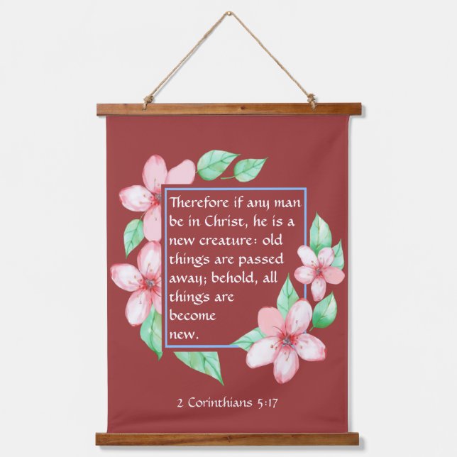 2 Corinthians 5:17  Hanging Tapestry (Front)