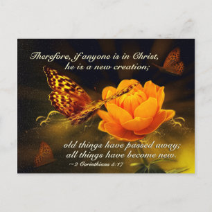 2 Corinthians 5:17 If anyone is in Christ, Bible Postcard