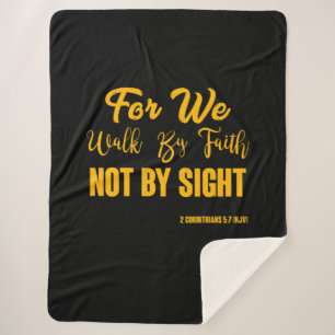 2 Corinthians 5:7 Bible Verse KJV Quote Sherpa Blanket