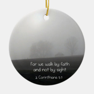 2 Corinthians 5:7 Ceramic Tree Decoration