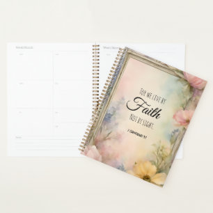 2 Corinthians 5:7 Christian Bible Verse Art Planner