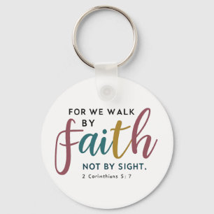 2 Corinthians 5:7 Guided By Faith Divine Journey Key Ring