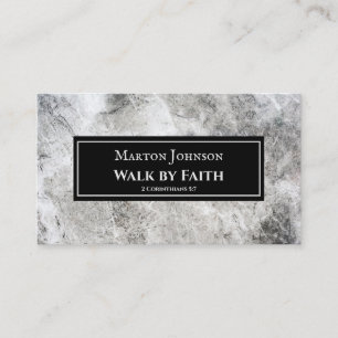 2 Corinthians 5:7 Walk by Faith Bible Verse Business Card