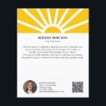 2 | Custom Photo QR Modern Yellow Sunrise Business Flyer<br><div class="desc">howcase your brand in a fresh, inspiring way with this customisable modern business flyer. Designed to radiate positivity and professionalism, it features a warm yellow sunrise with sun rays on a clean white background, perfect for businesses that want to make a confident and optimistic first impression. Easily add your own...</div>