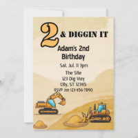 2 & Diggin It, Construction Vehicle 2nd Birthday