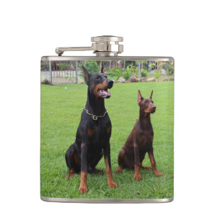 2 dobies hip flask