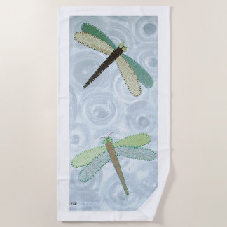 2 Dragonflies #1 Beach Towel