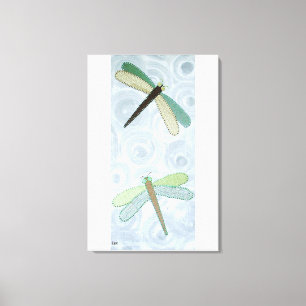 2 Dragonflies #1 Canvas Print