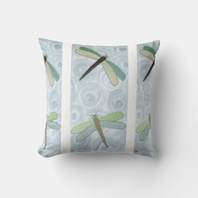 2 Dragonflies #1 Cushion (Front)