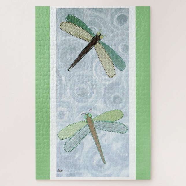 2 Dragonflies #1 Jigsaw Puzzle (Vertical)