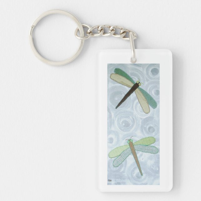 2 Dragonflies #1 Key Ring (Front)
