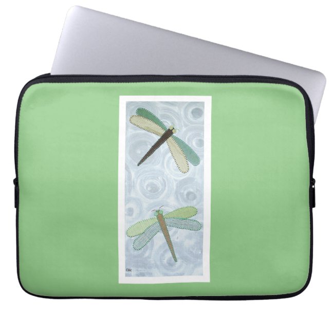 2 Dragonflies #1 Laptop Sleeve (Front)