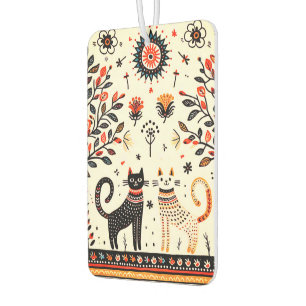2 egypt cats with piramids car air freshener