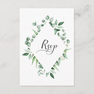#2 Eucalyptus Envy Watercolor RSVP Card