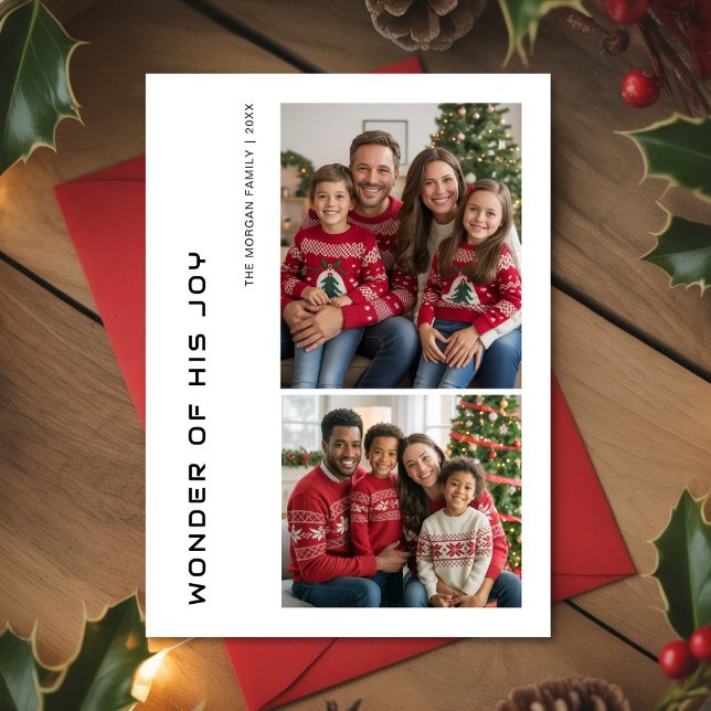 2 family photo love Christmas greeting Card (Creator Uploaded)