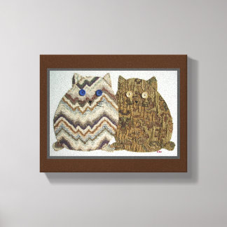 2 Fat Cats #1 Canvas Print
