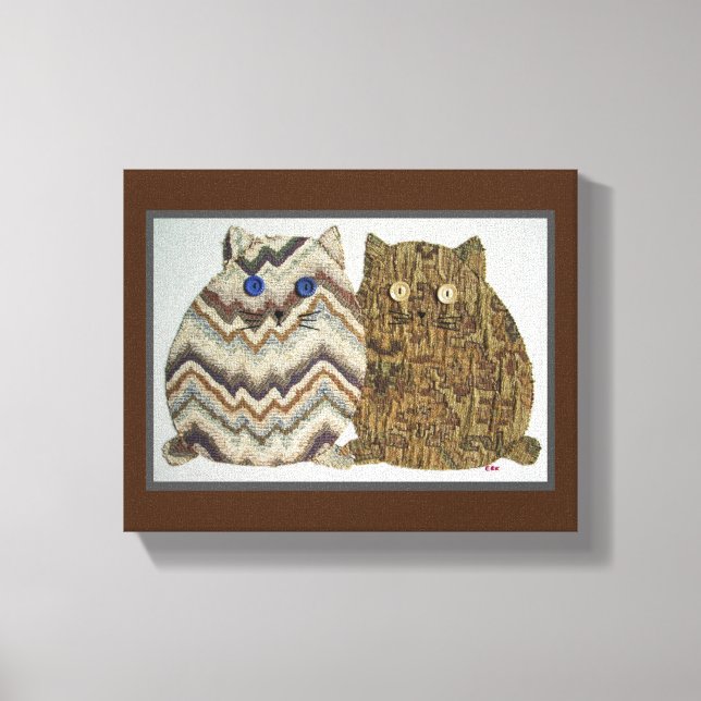 2 Fat Cats #1 Canvas Print (Front)
