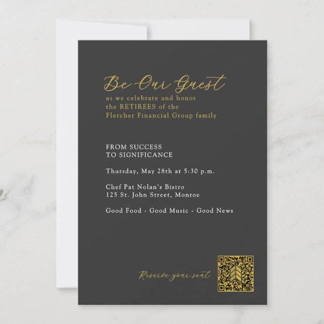 2 | FFG Retirement Dinner Dark Invitation (Front)