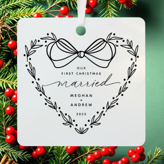2 First Christmas Married Christmas  Metal Tree Decoration (Creator Uploaded)