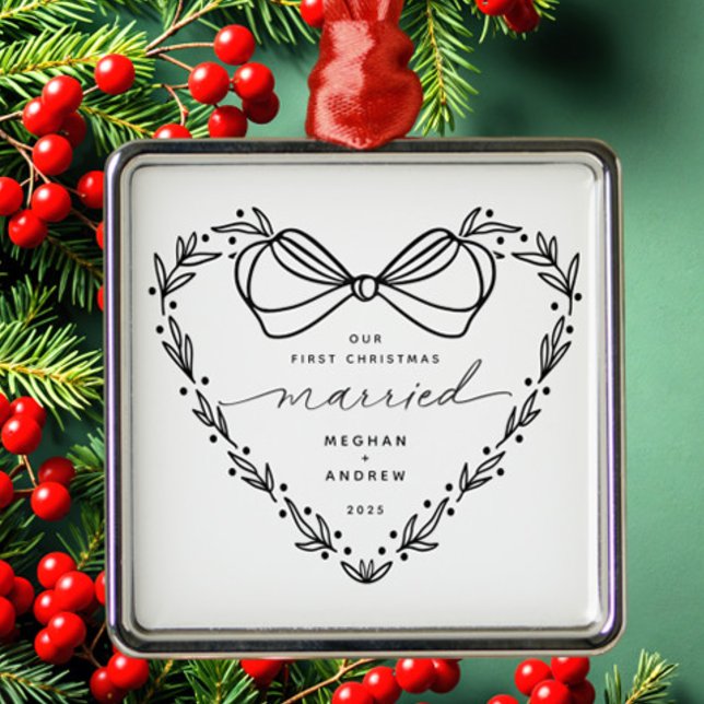 2 First Christmas Married Christmas  Metal Tree Decoration (Creator Uploaded)