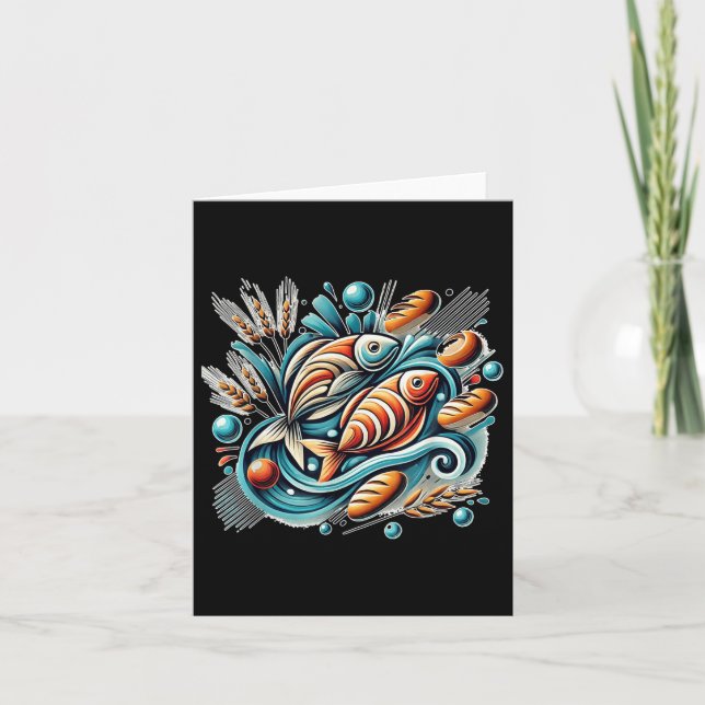 2 Fish, 5 Loaves, 5000 - A Miracle Against All Odd Card (Front)