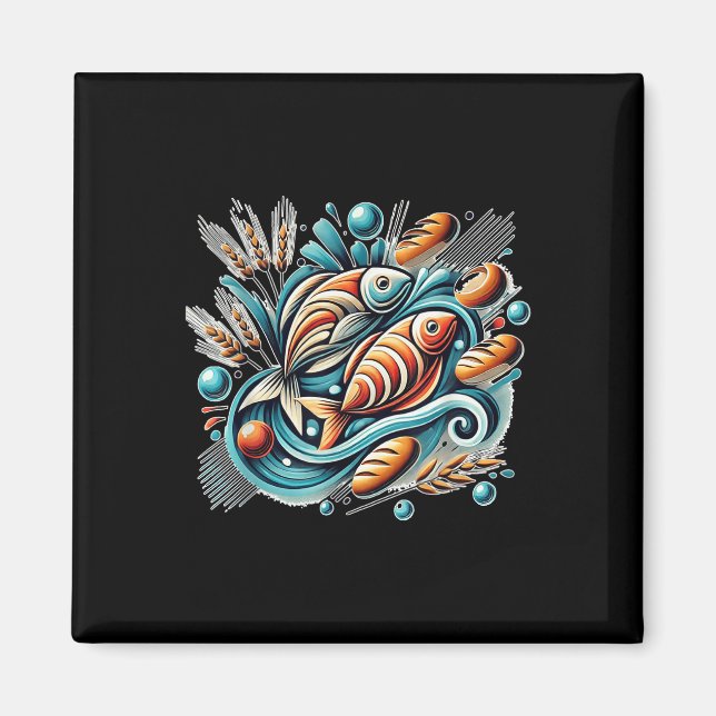 2 Fish, 5 Loaves, 5000 - A Miracle Against All Odd Magnet (Front)