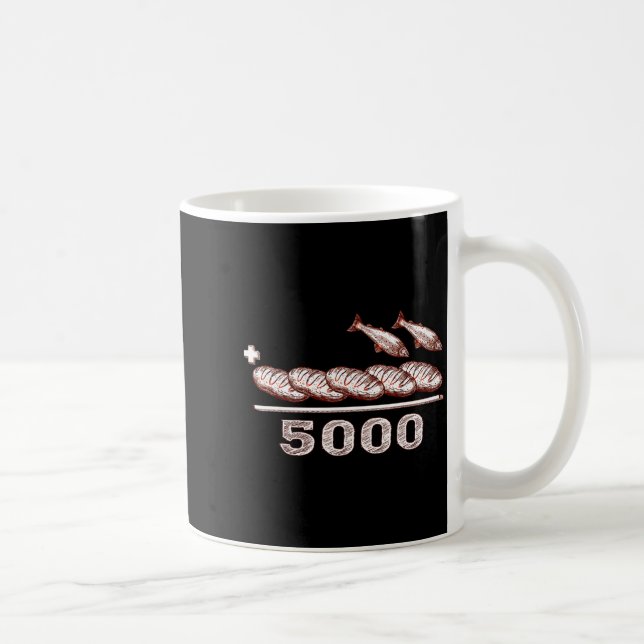 2 Fishes 5 Breads Jesus Feeds The 5000 Christian B Coffee Mug (Right)