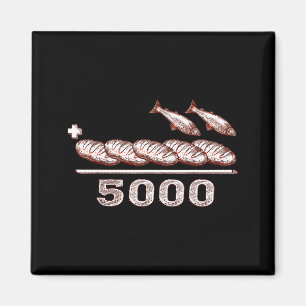 2 Fishes 5 Breads Jesus Feeds The 5000 Christian B Magnet
