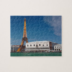 2 for 1 Venice and Paris - Mixed up World Jigsaw Puzzle