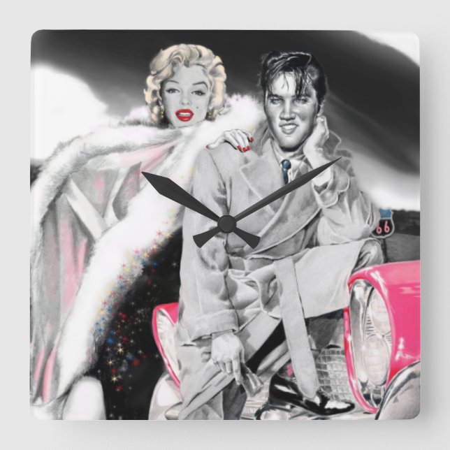 2 For The Road Square Wall Clock (Front)