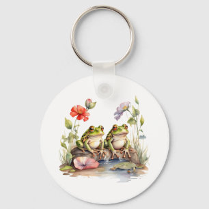 2 Frogs Key Ring