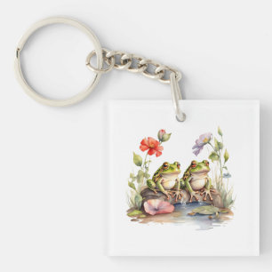 2 Frogs Key Ring