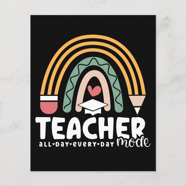2- Funny Teacher Mode Teaching Gift for Teacher (Front)