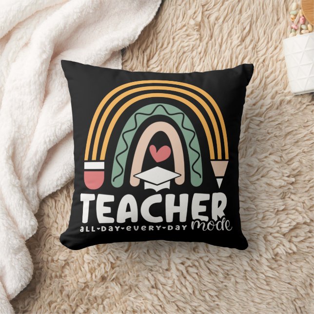 2- Funny Teacher Mode Teaching Gift for Teacher Cushion (Blanket)
