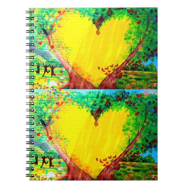 2 gold hearts notebook (Front)