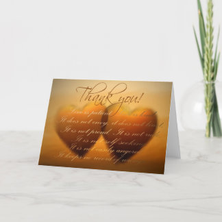 2 golden heart thank you card! card