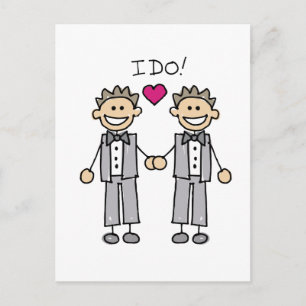 2 Grooms Postcard