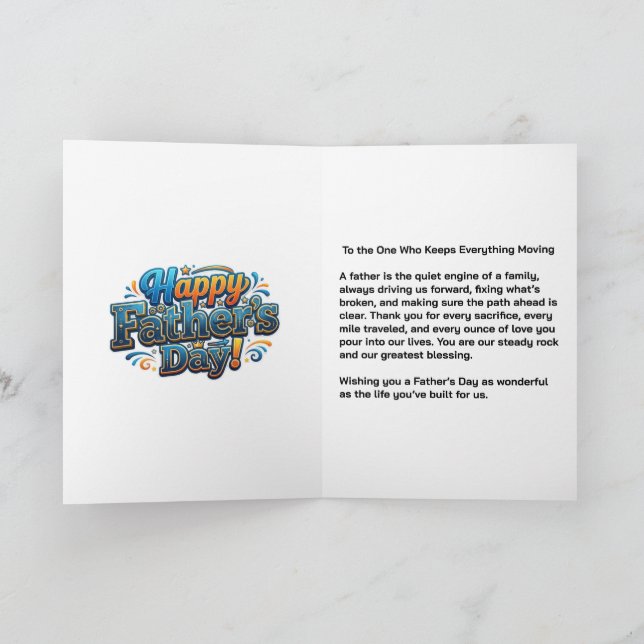 #2 Happy  Father's  Day  Holiday Card (Inside)