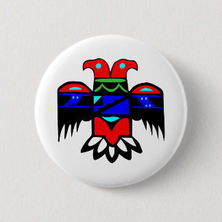 2 Head Thunderbird 6 Cm Round Badge