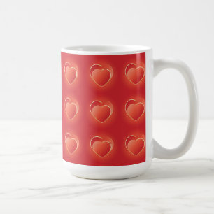 2 hearts coffee mug