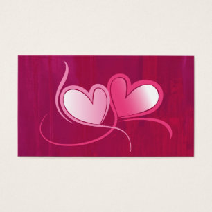 2 Hearts Dancing on a Fuschia Pink Background