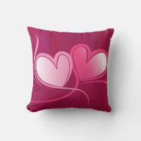 2 Hearts on a Fuschia Pink Background