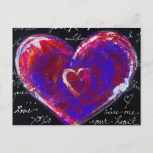 2 Hearts" Postcard