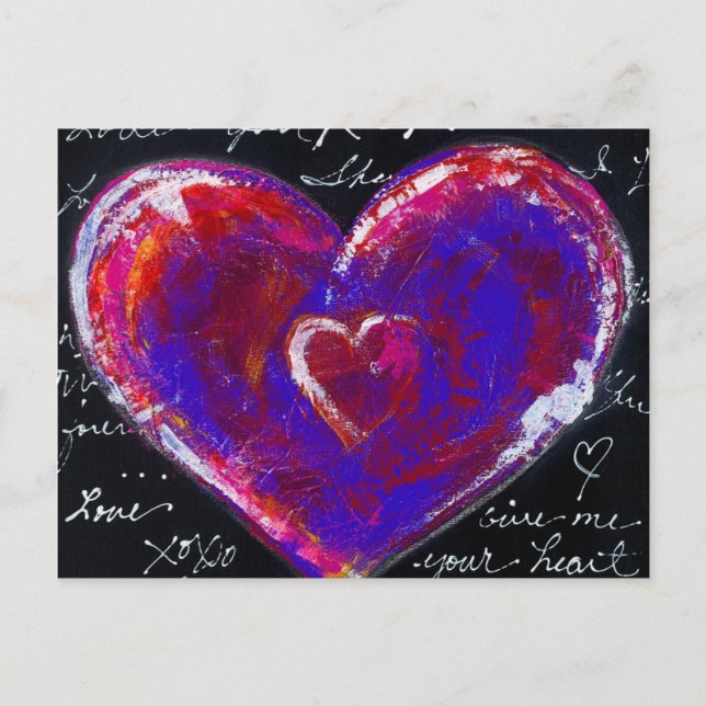 2 Hearts" Postcard (Front)