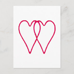 2 Hearts Together White The MUSEUM Zazzle Gifts Postcard